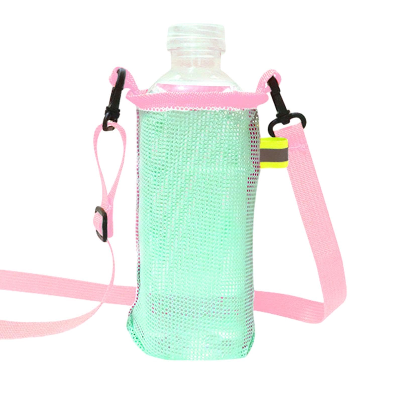 Wasserflaschenhalter mit Gurt – Wasserflaschen-Tragetasche | Nylon-Netzbeutel mit Gurt, isolierte Wasserflaschenabdeckung, Milchteetassenhalter, Schutztasche für von Toliya