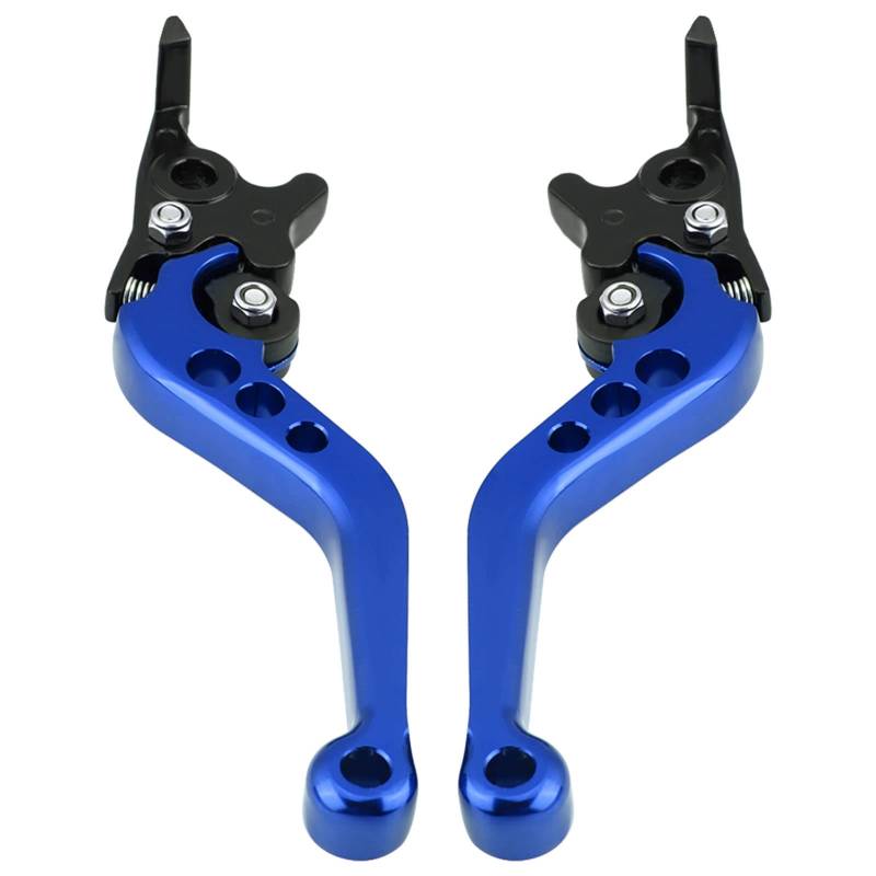 1 Paar Universal Motorrad Brems Kupplungshebel, 22mm 7/8 Zoll CNC Aluminium Motorrad Kupplungstrommel Bremshebelgriffe für 150cc Sport Bike Street Bike Scooter(Blau) von Tomotato