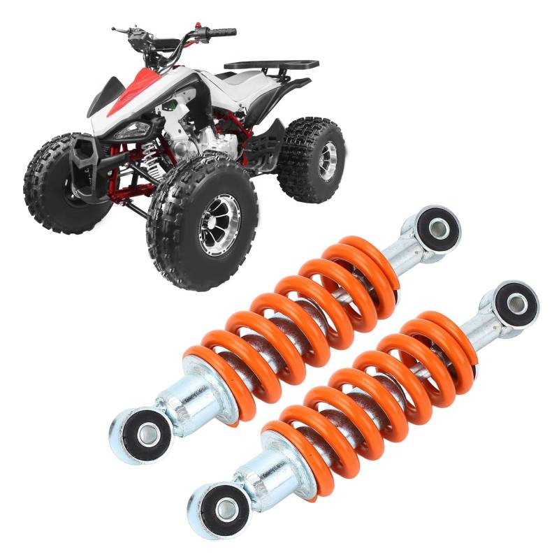 2 Stück ATV Stoßdämpfer, 195mm Universal Motorrad Aufhängung Dämpfer mit 8mm Feder für 50 c c-125 c c ATV Go Kart von Tomotato