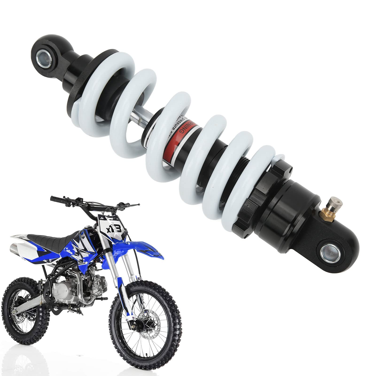 250mm Motorrad Stoßdämpfer, Universeller Verstellbarer Federaufhängung Dämpfer Ersatz für ATV Go Kart Scooter Dirt Pit Bike von Tomotato