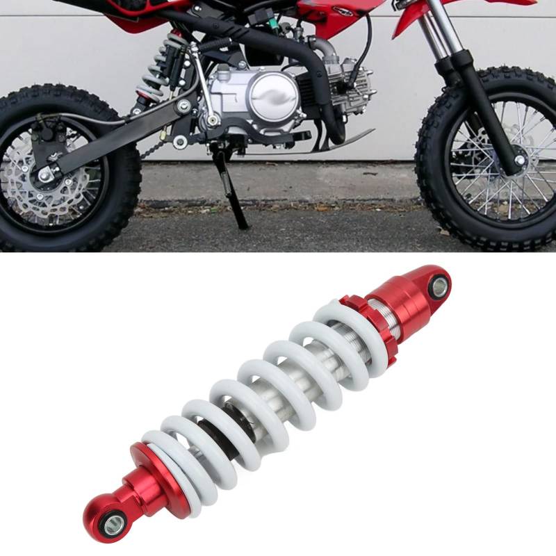 295mm Stoßdämpfer, Motorrad Stoßdämpfer Hinten Verstellbarer Federdruck Universeller Ersatz aus Metalllegierung für Geländefahrzeuge, Mopeds, ATV von Tomotato