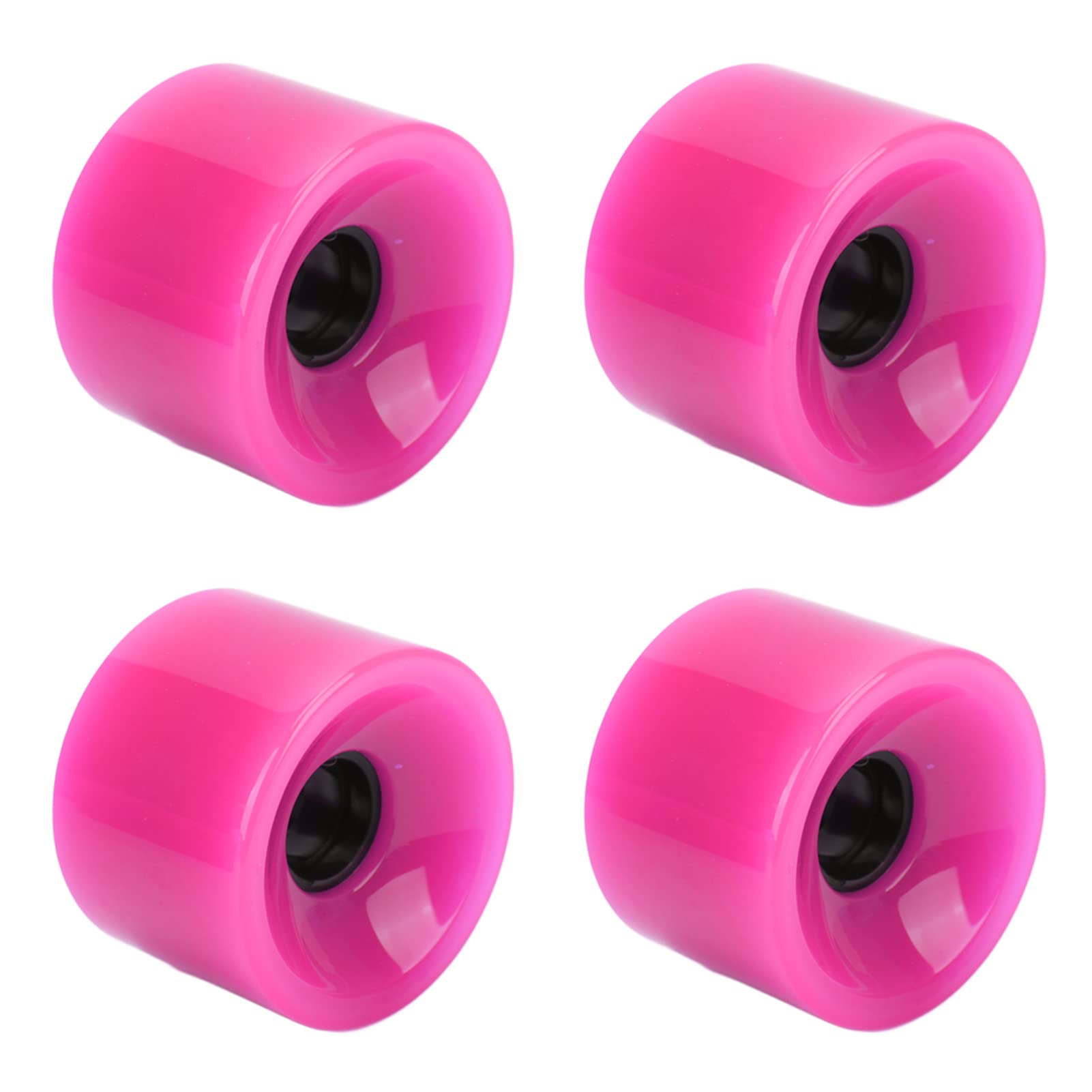 4 Stück 78A Longboard Räders, Schwarz Skateboard Rad PU Scooter Räders Ersatz Zubehör (Rose lila) von Tomotato