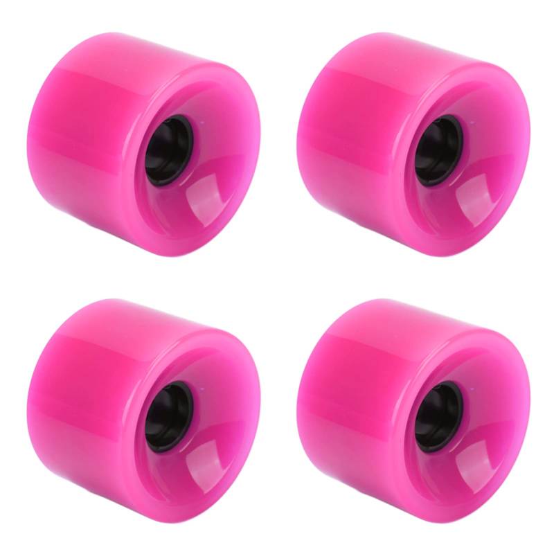 4 Stück 78A Longboard Räders, Schwarz Skateboard Rad PU Scooter Räders Ersatz Zubehör (Rose lila) von Tomotato