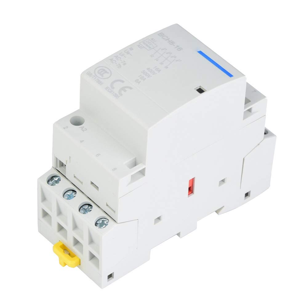 4P AC Schütz Din Rail, 16A 24V 220V/230V 50/60Hz Modularer Schützschalter 4NO für Haushalt(220V/230V) von Tomotato