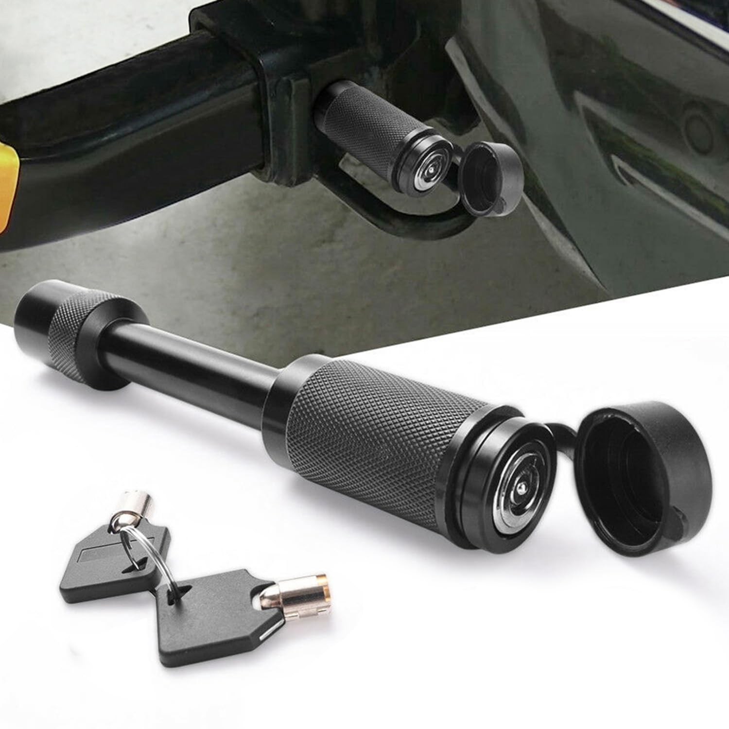 Anhänger kupplungsschloss, 5/8 Zoll Hitch Receiver Lock Anhänger Aluminium Legierung Anhänger Schloss mit 2 Schlüsseln für Anhänger LKW Auto und Boot von Tomotato