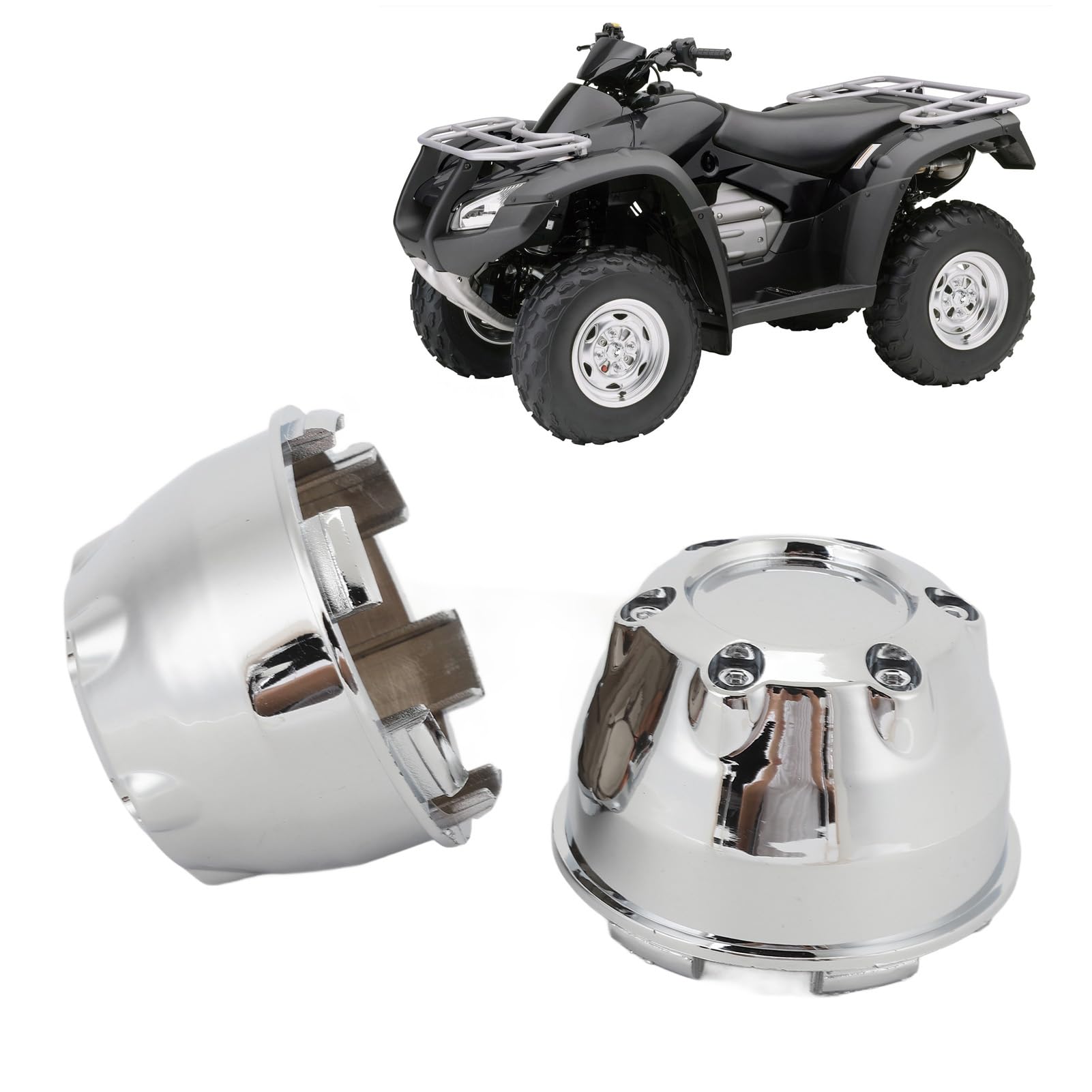 Tomotato 4 Stück Anhängernaben Staubkappen, Lager Staubkappen Decken Anhänger Radnaben Lagerschutz für ATV Quad Go Kart 110c c 125c c 250c c (Kunststoff rund) von Tomotato