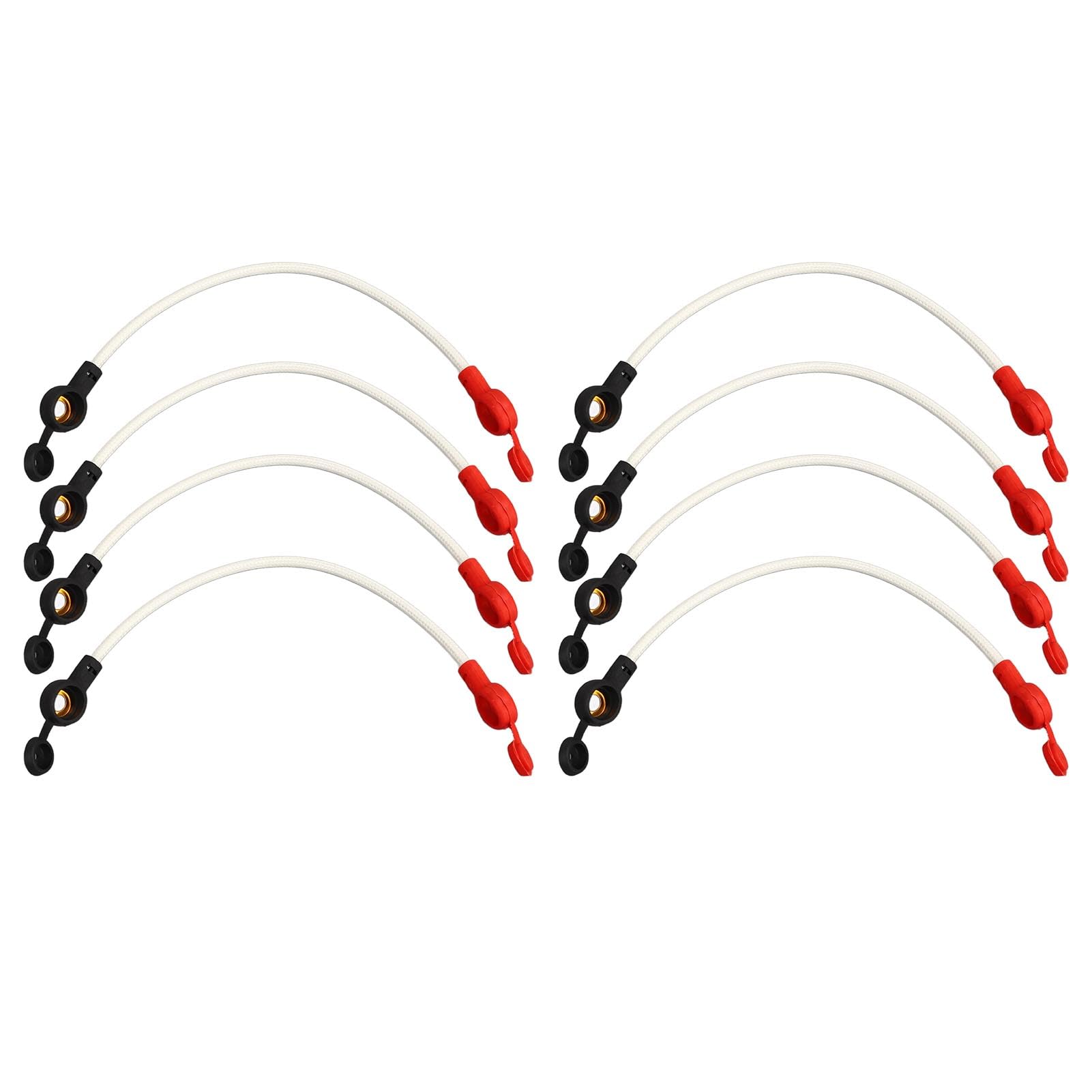 Tomotato 8 Stück Kupfer Batterie Wechselrichterkabel, Batteriekabel mit Staubschutzkappe für Batterien, Akkumulatoren, Wechselrichter von Tomotato