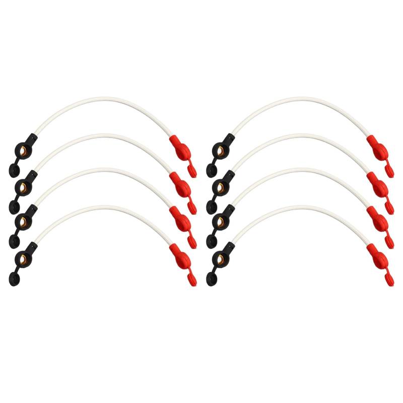 Tomotato 8 Stück Kupfer Batterie Wechselrichterkabel, Batteriekabel mit Staubschutzkappe für Batterien, Akkumulatoren, Wechselrichter von Tomotato