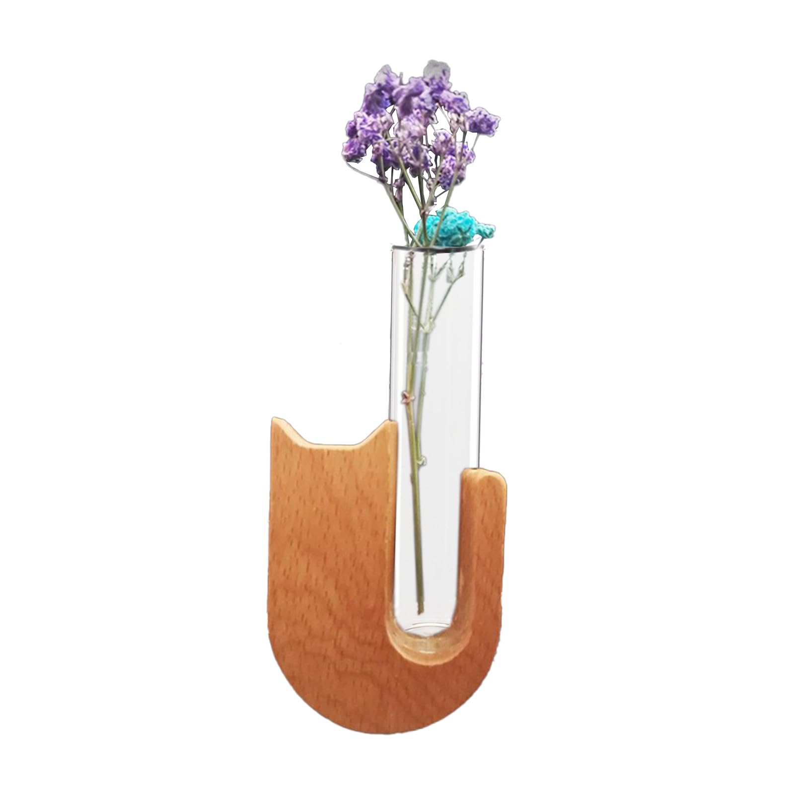 Tomotato Auto-Vasen-Entlüftungsclip, Auto-Blumenvase, Auto-Entlüftungsvermehrung, Mini-Auto-Blumenvasen-Clip, hölzerne Auto-Blumenvase, Auto-Innenzubehör für frische Pflanzen,automatische (1Stk) von Tomotato