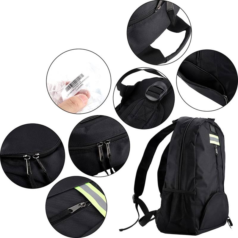 15kg Hohe Tragfähigkeit Multi Pocket Tools Rucksack, verschleiß Fest und Wasserdicht Oxford Stoff Tasche für Elektriker, Klempner, Reparatur Mann (Schwarz) von Tomvorks