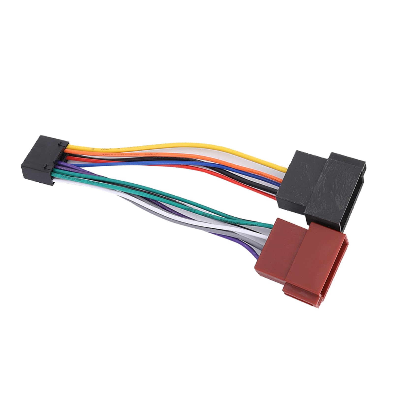 16-poliger ISO-Bus-Kabelbaum-Stecker-Adapter, Passend für NC Stereo Auxiliary | Plug-and-Play, Einfache Installation für Auto-Musiksystem, ABS, Bunt von Tomvorks