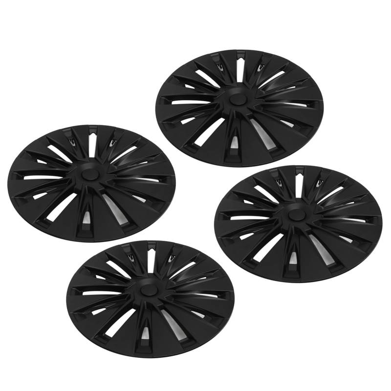 19in Matte Schwarze Vollverpackung Rim Protectors - Ersatzrad -Hub -Abdeckungen für Model Y - Verbessern Sie den Schutz und den Stil Ihrer von Tomvorks