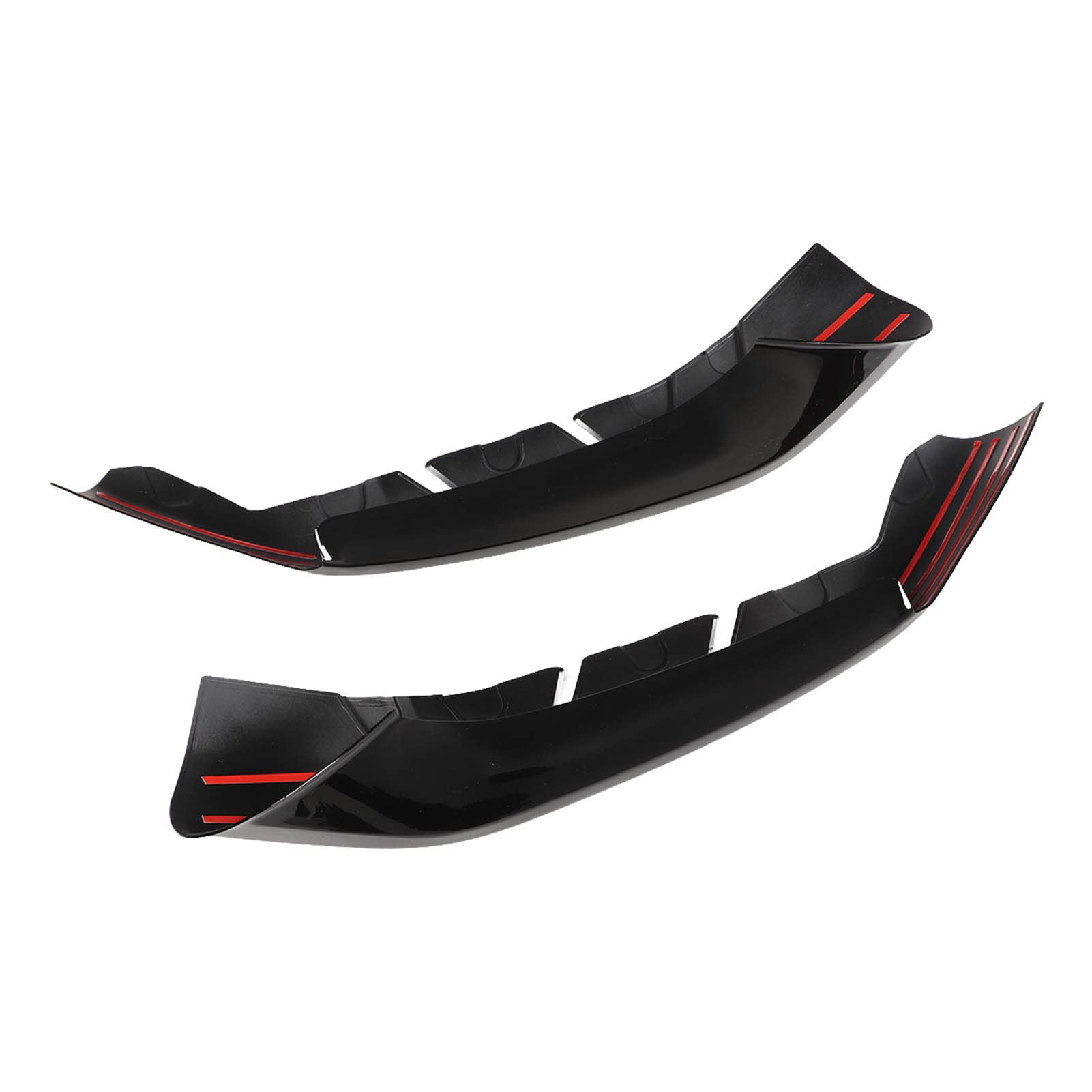 2 Stück Glänzend Schwarz Frontstoßstangendiffusor Lippenspoiler Splitter für 5er G30 G31 M Sport von Tomvorks