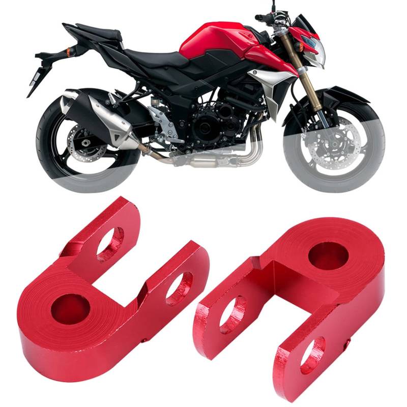 2PCS Universal-Motorrad-Stoßdämpferverlängerung mit Hoher Dämpfung, Rotes, Verdicktes Polster für Fahrgestellstabilität (Keine Schrauben) von Tomvorks