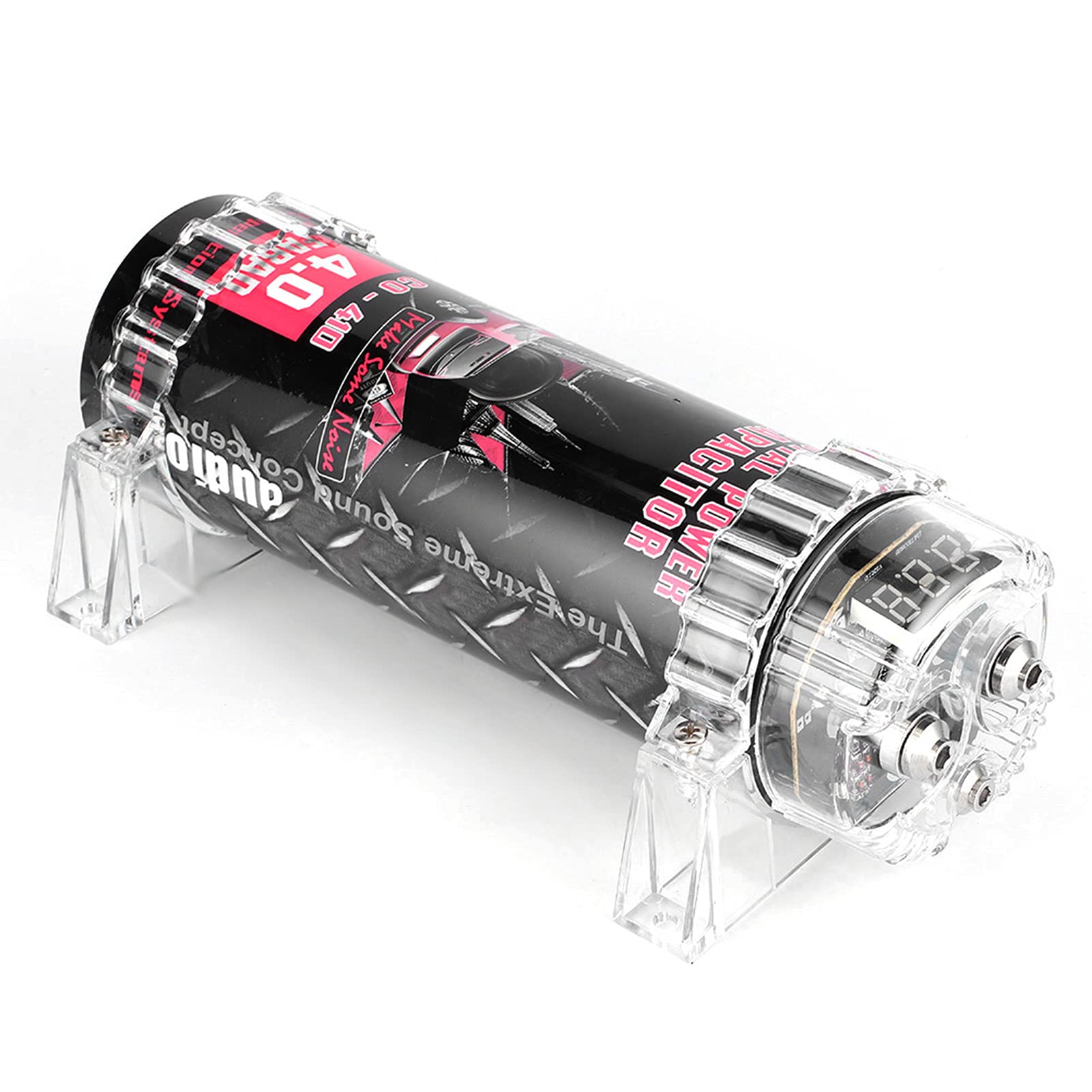 4-Leistungskondensator, LED-Spannungsanzeige, Leistungskappe, Auto-Audio-Verstärker für die Aufrüstung des Auto-Audiosystems von Tomvorks