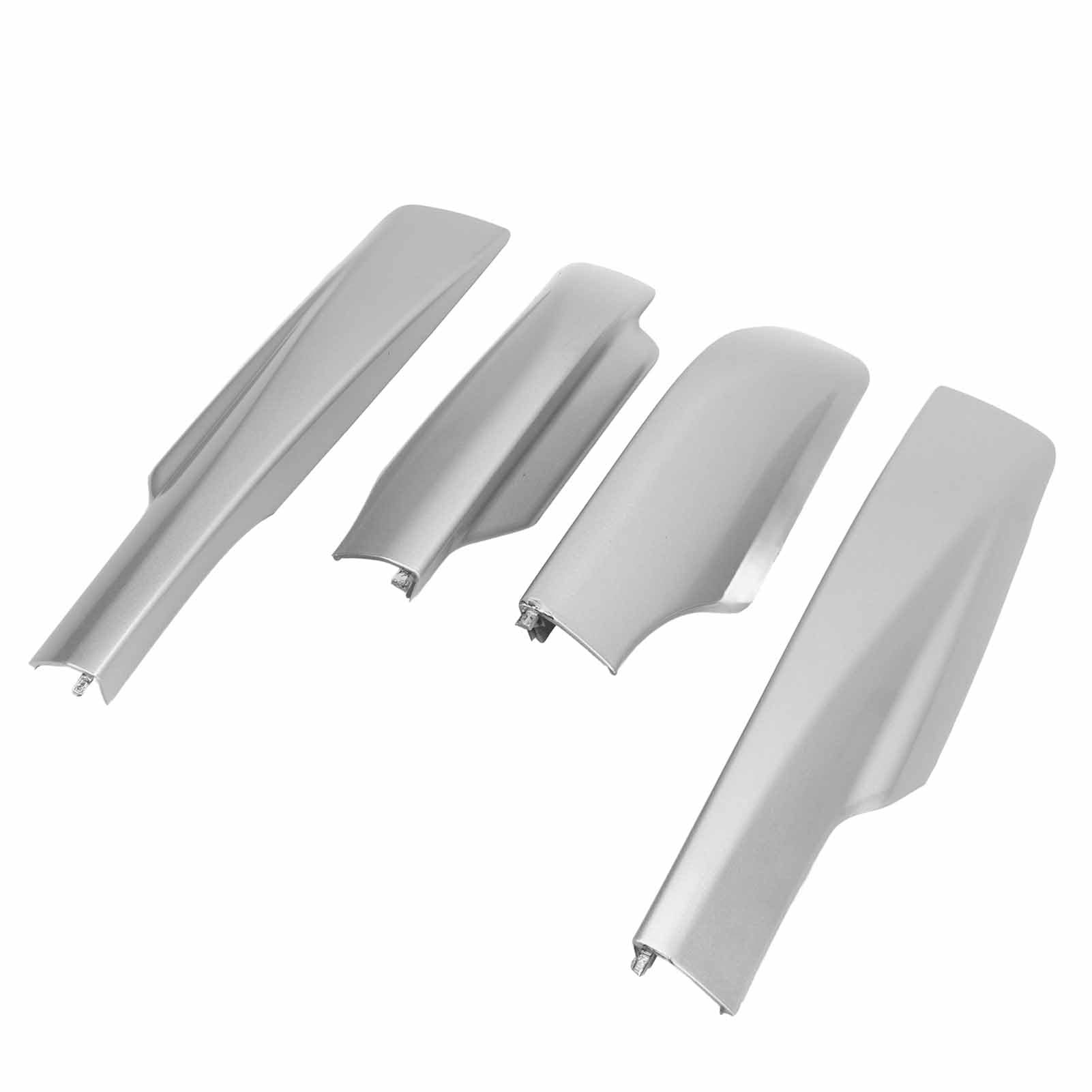 4PCS Dachregalabdeckung - Plastik -Autozubehör, Leicht zu Installierende Dachgepäck -Frachtschiener -Rack -Austausch für (2001-2005), Schützt Dachregal Gegen Elemente (Silber) von Tomvorks