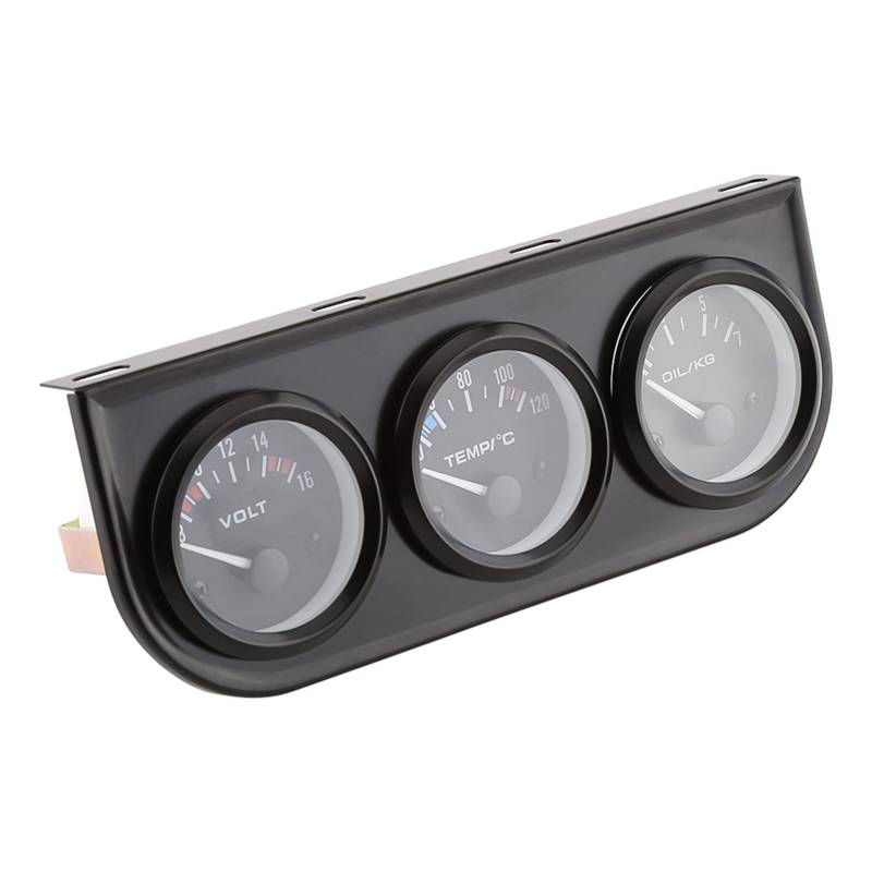 52 Mm Dreifachanzeige Voltmeter Wassertemperatur Öldruckmesser Racing Look für PKW LKW von Tomvorks