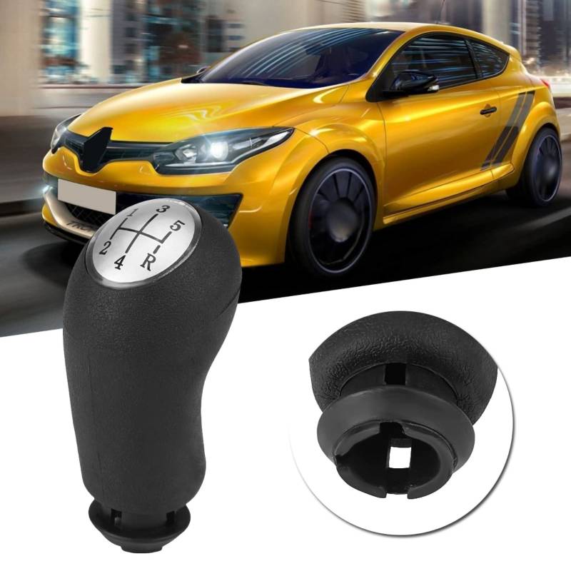 Auto Auto 5 Gang Schaltknauf Kopf Luxus Look Ergonomisches Design für Clio III Megane II Scenic II von Tomvorks