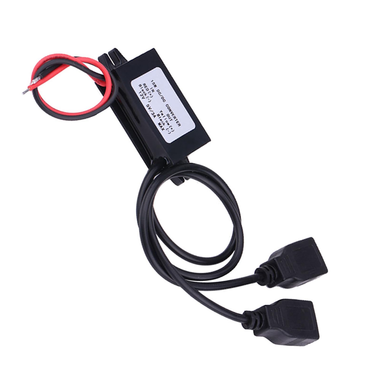 DC 12 V auf 5 V Dual-USB-Ladegerät-Adapter-Konverter-Modul, Wasserdicht, Stoßfest, für Auto und Motorrad von Tomvorks