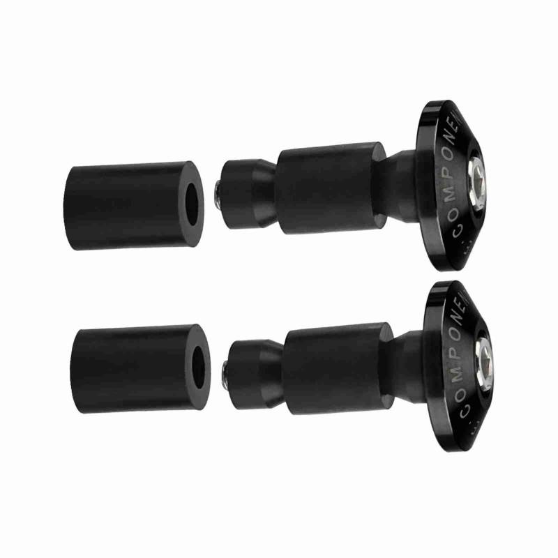 MOTORRAD HANDLEBAR END SLIDER PLUG CAPS RACING ATV OFFROAD UNIVERSAL Fit für Robuste ALUMINIUM-CNC-VERARBEITUNG (Schwarz) von Tomvorks