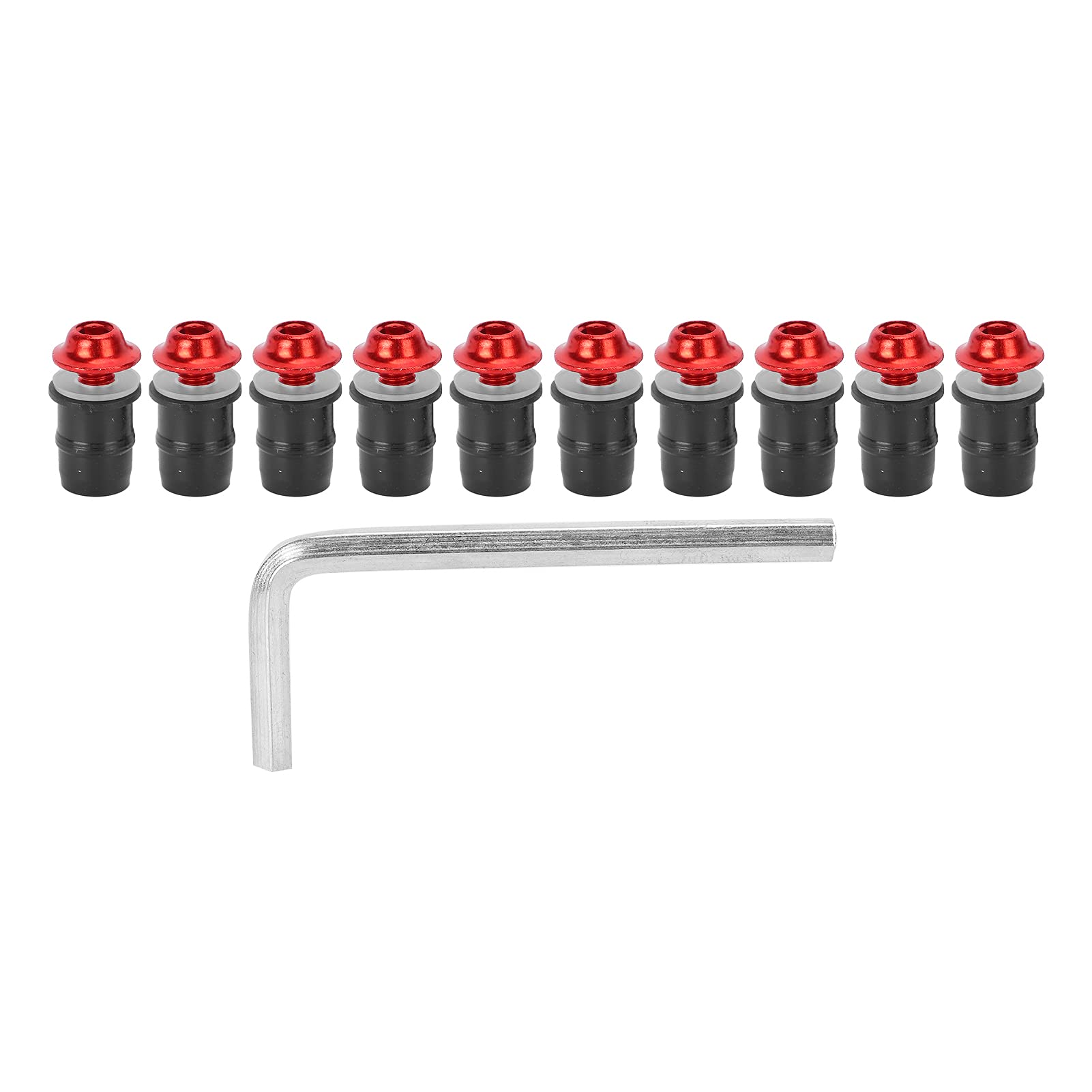 Motorrad-Windschutzscheiben-Schrauben-Set, Universelles Hochwertiges M5 X 16 Mm-Schraubenschlüssel-Werkzeug für Motorrad-Zubehör (A (rot)) von Tomvorks