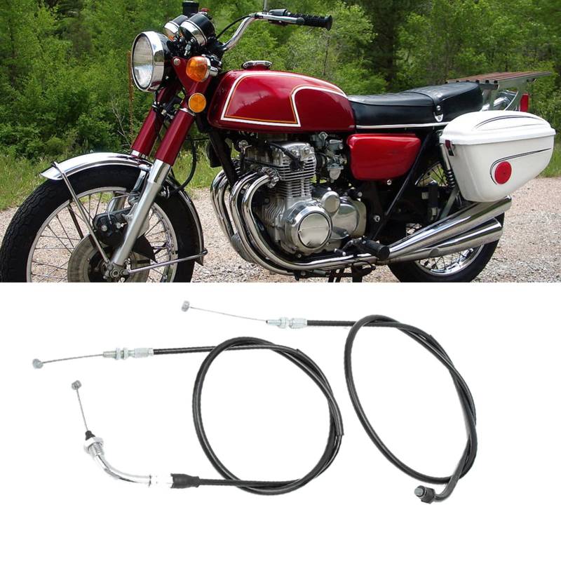 Tomvorks Öldraht mit Drosselklappenkabel, Geeignet für, CB500, FT500, CB550, CB750 Motorcycles, Hochwertiges Gaskabel von Tomvorks