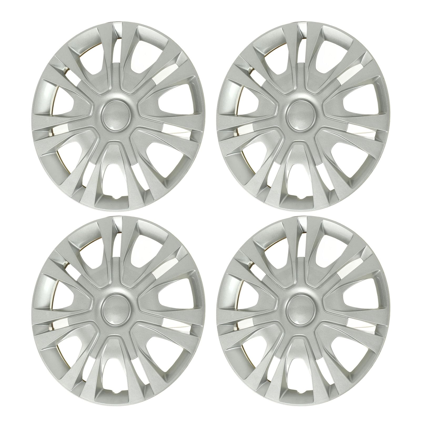 Rad Randabdeckung, 4pcs 15 -Zoll -Radnabenkappe - Silber Cool Sporty Rad Rim Hubcap, Universal Kompatibel mit 500 von Tomvorks