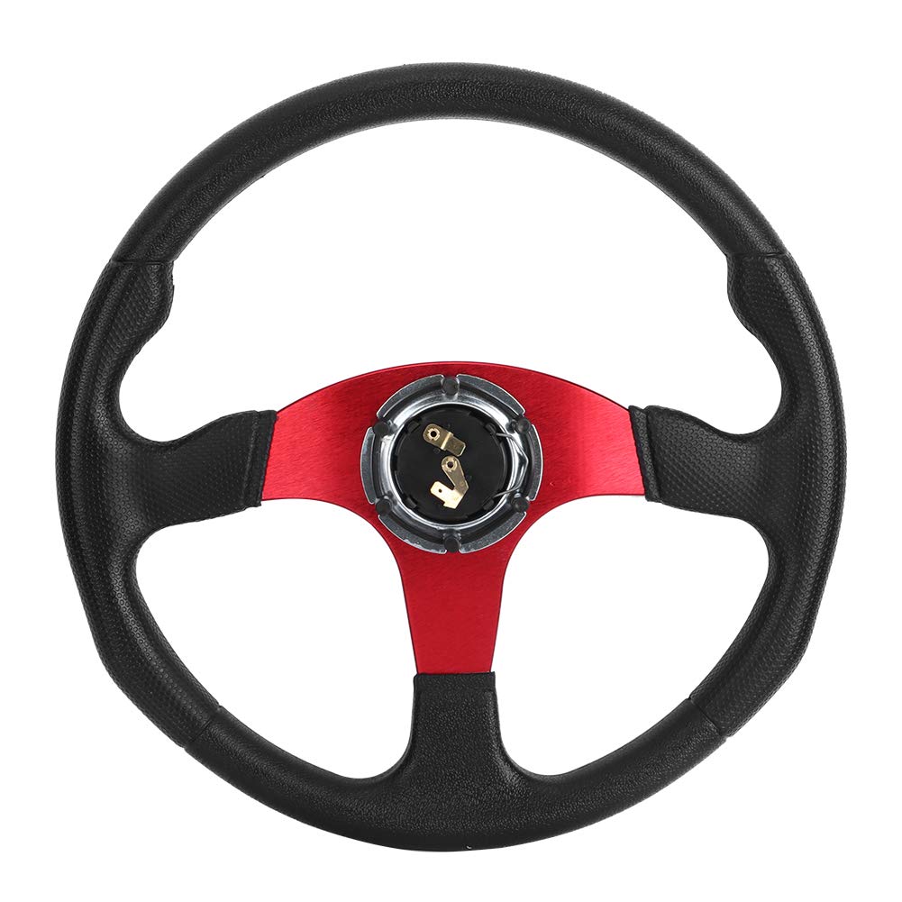 Rennwagen-Sportlenkrad Deep Dish 6 Schrauben Universalzubehör 14 Zoll Rot Blau Schwarz (Rot) von Tomvorks