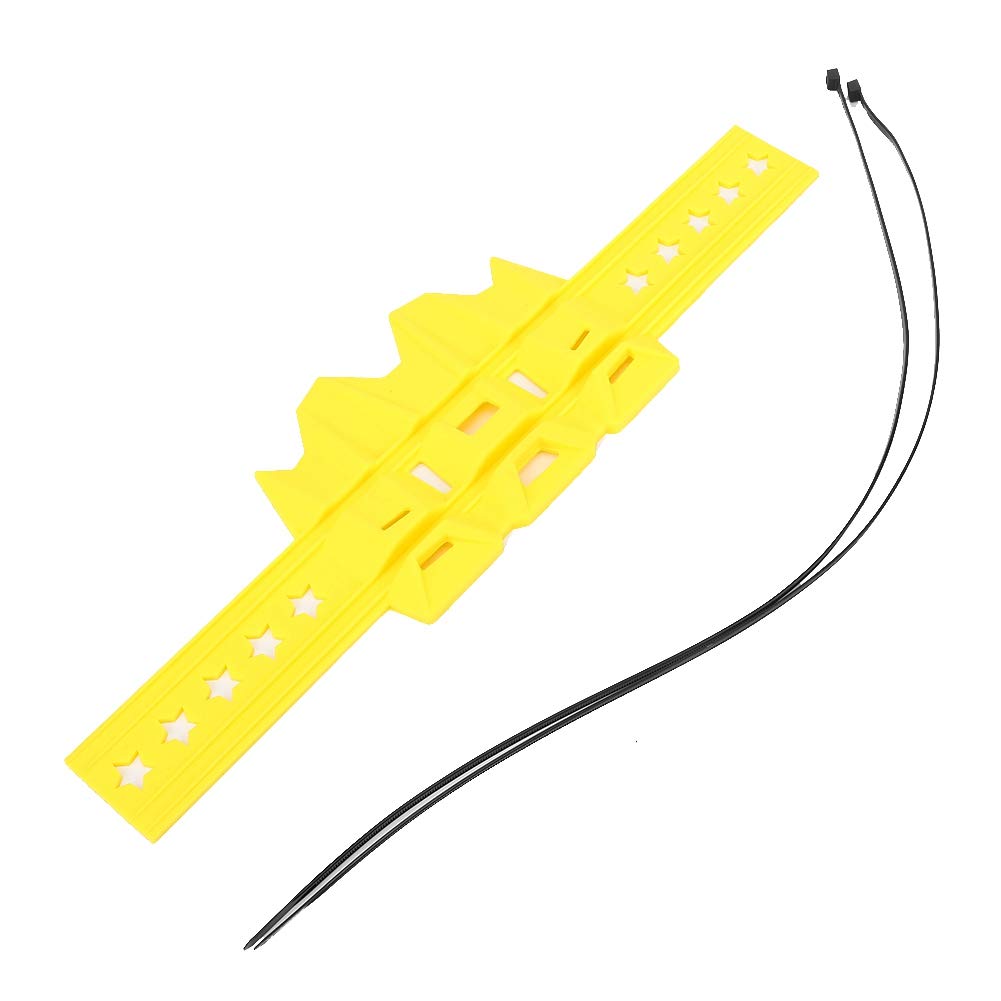 Schwarzer Auspuffschutz, Universal-Motorrad-Auspuff-Hitzeschild-Rohrschutz-Abdeckungsschutz mit 2 Kabelbindern (Gelb) von Tomvorks