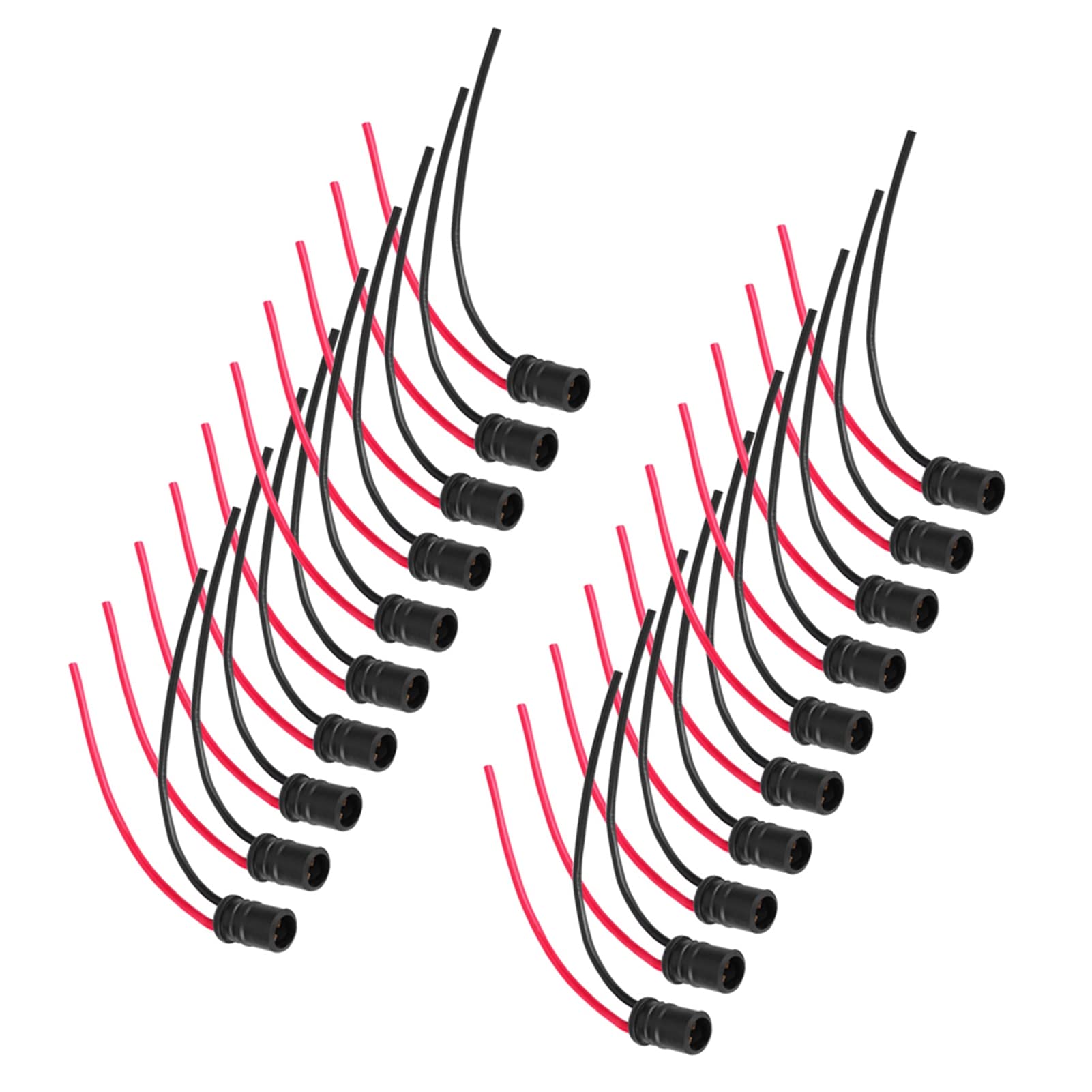 T10 W5W Glühbirnen-Verlängerungssockel-Halter, Weiches Gummi, 20 Stück, für Autos, Fahrräder, Boote von Tomvorks