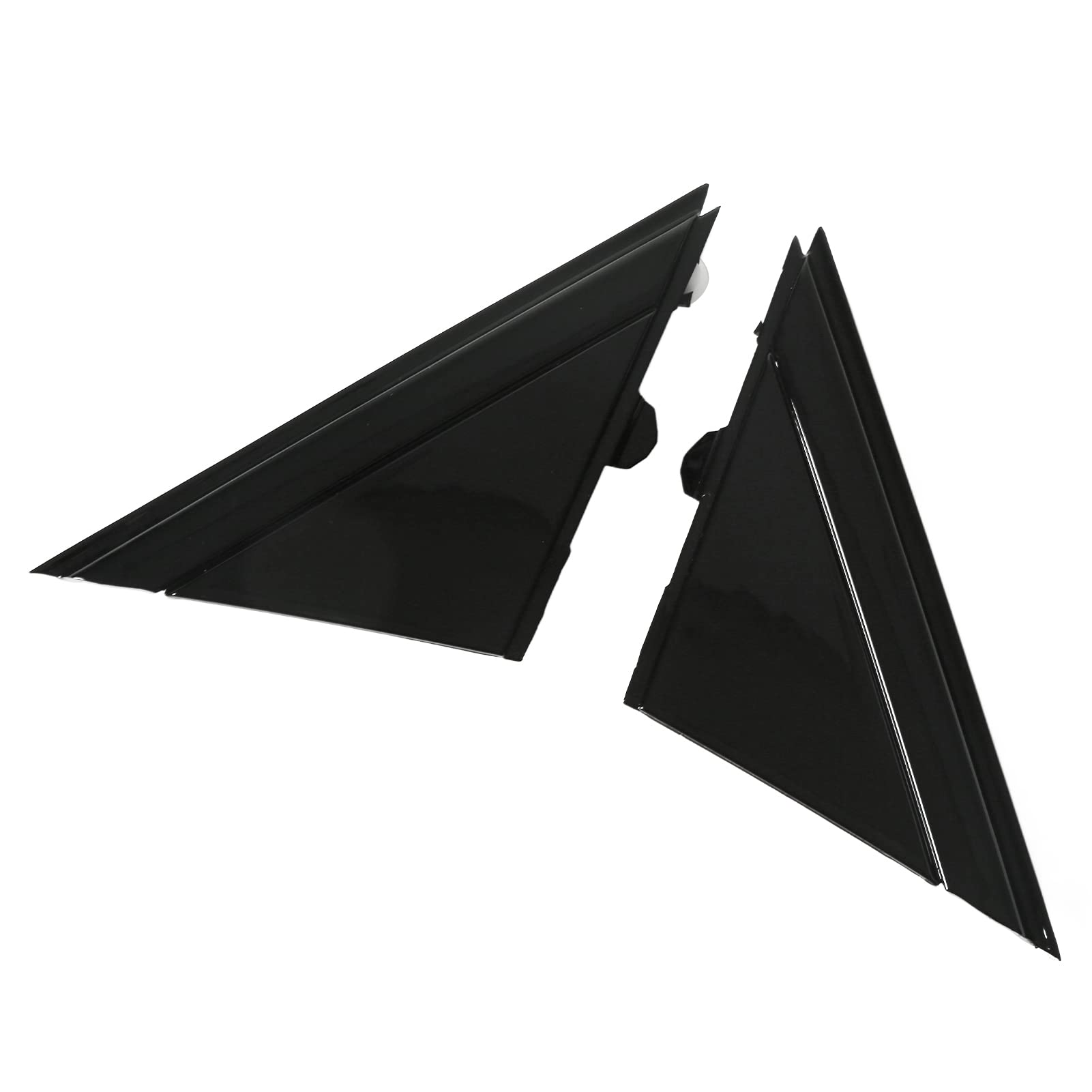 Türspiegel-Flaggenabdeckung, Außenspiegel-Dreiecksplatte, Ersatz für 500, Hochfestes ABS-Material (Glänzendes Schwarz) von Tomvorks