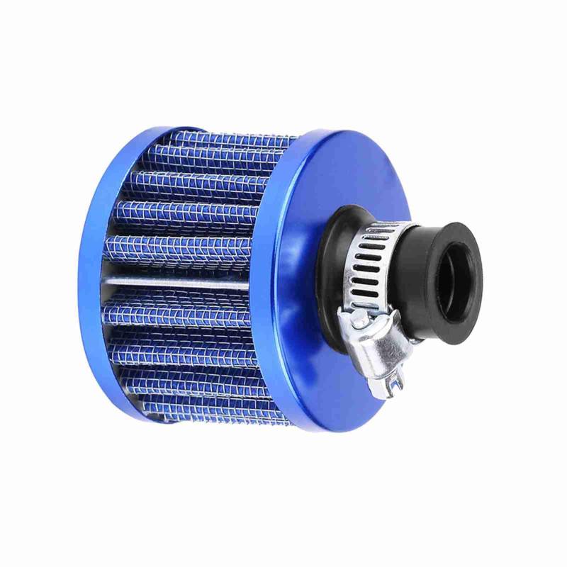 Universal High Performance 12mm Auto Kaltlufteinlass Filter Kit Kurbelgehäuse -Entlüftungsabdeckung für Fahrzeuge (Blau) von Tomvorks