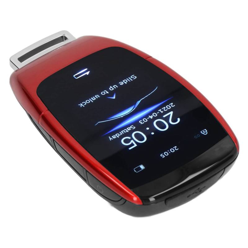 Universal TK900 LCD-Touchscreen-Smart-Key-Fernbedienung, Schlüsselloser Zugang für Modelle mit Start-Stopp-Motortaste, Aluminiumlegierung, ABS, 2-Zoll-LCD-Bildschirm, Englische von Tomvorks