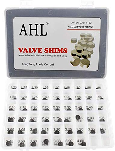 AHL 9.48mm 52 pcs - 1 pro Dicke 1.20mm-4.00mm Ventil Shim Ventile einstellen für Honda CRF450R 2002-2020/Honda CRF450RX 2017-2020/Honda CRF450X 2005-2021/Honda RVT1000R RC51 2000-2006 von Tongtong