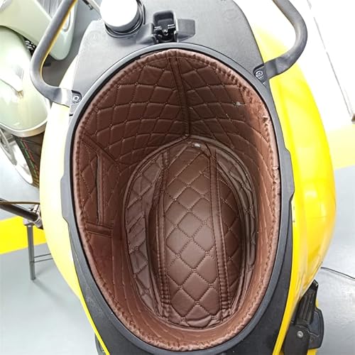 Motorrad hinten Kofferraum Cargo Liner Protector Sitz Eimer Pad Zubehör kompatibel mit Vespa Sprint125 Primavera Sprint 150 Motorrad Kofferraum Innenkissen Pad (braun) von Tongyaoyao