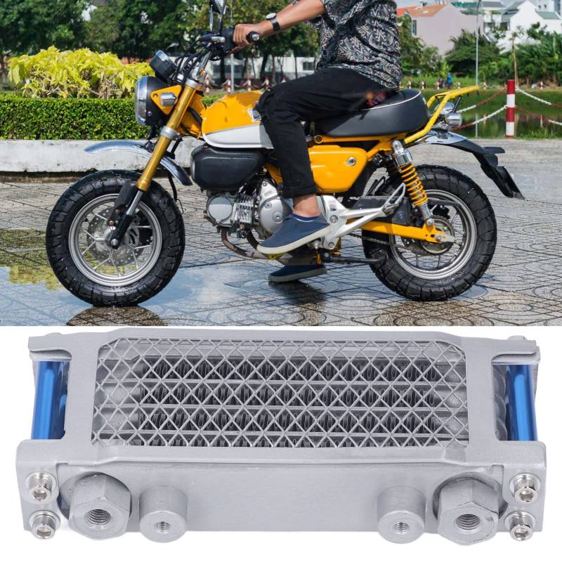 Motorrad-Ölkühler-Set, Aluminium-Motorrad-Motoröl-Kühlkühler-System-Kit, für Monkey 125 50 Cc Bis 150 Cc Dirt Pit Bike, für 50 Cc 70 Cc 90 Cc 110 Cc 125 Cc 140 Cc von Tonysa