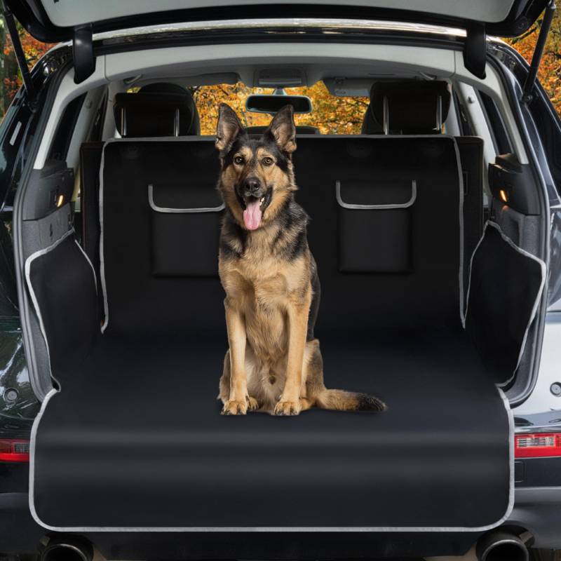 Toozey Kofferraumschutz Hund mit Seitenschutz - Universal Auto Kofferraum Hundedecke - Wasserdicht, Reißfestigkeit & pflegeleicht - Robuste Schutzmatte für Hunde, Schwarz - XL（208 * 105cm） von Toozey