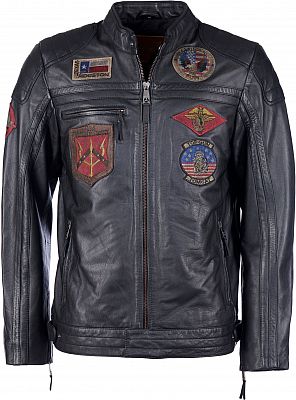 Top Gun Racing, Lederjacke - Schwarz/Schwarz - L von Top Gun