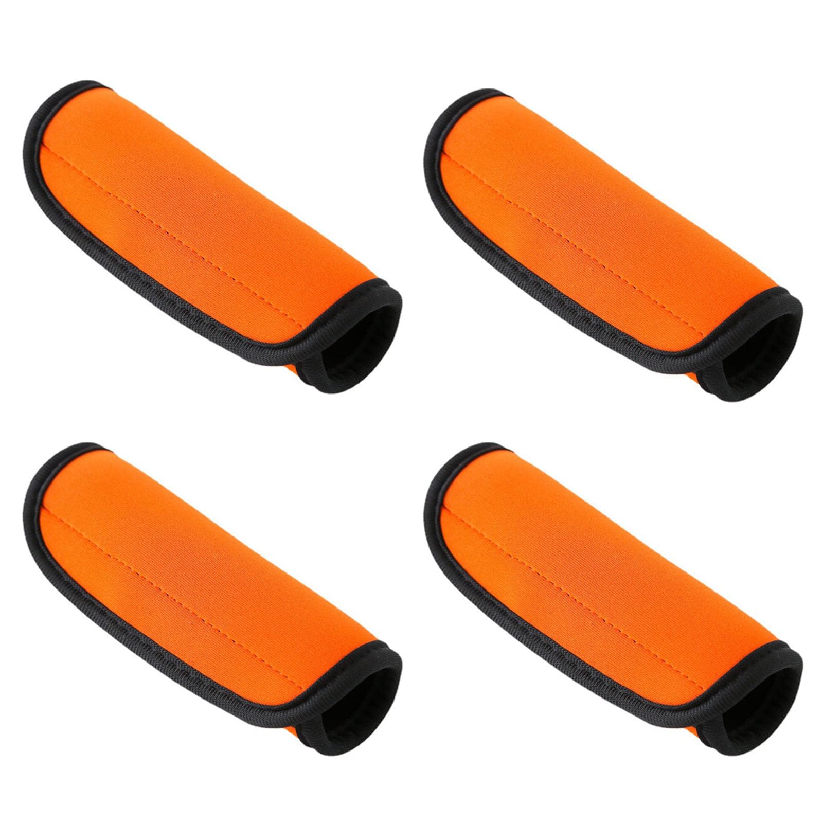 4 Stück Gepäckgriff, Neopren Gepäckgriff Wrap Abdeckung Abnehmbare Gepäckgriffhüllen für Reisetasche Gepäck Koffer Trolley (Orange) von TopHomer