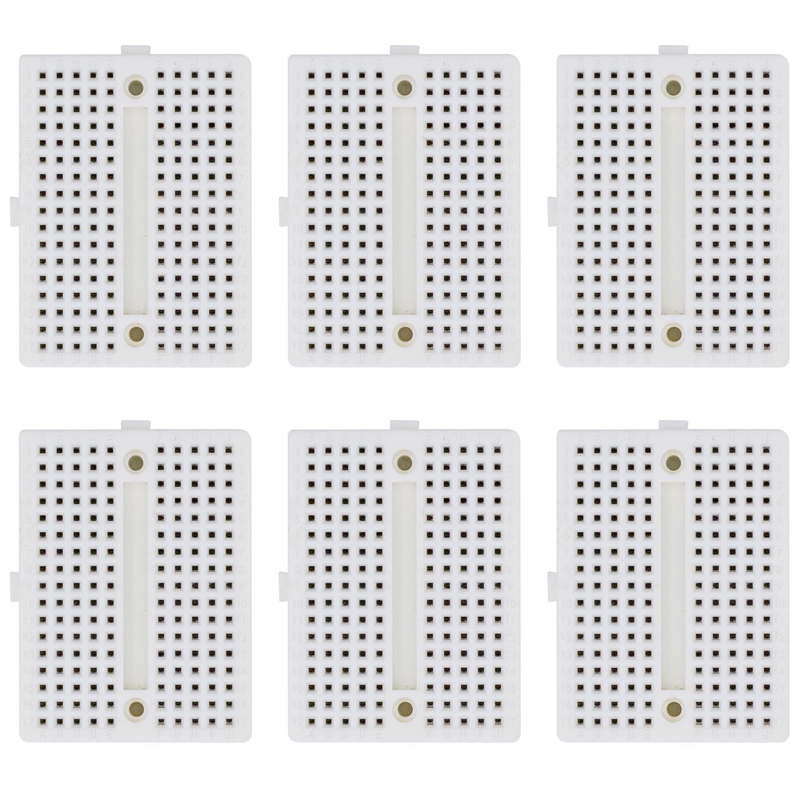 6 Stück Mini Breadboard 170 Tie Points Kleine Lötfreie Prototyp PCB Board (Weiß) von TopHomer