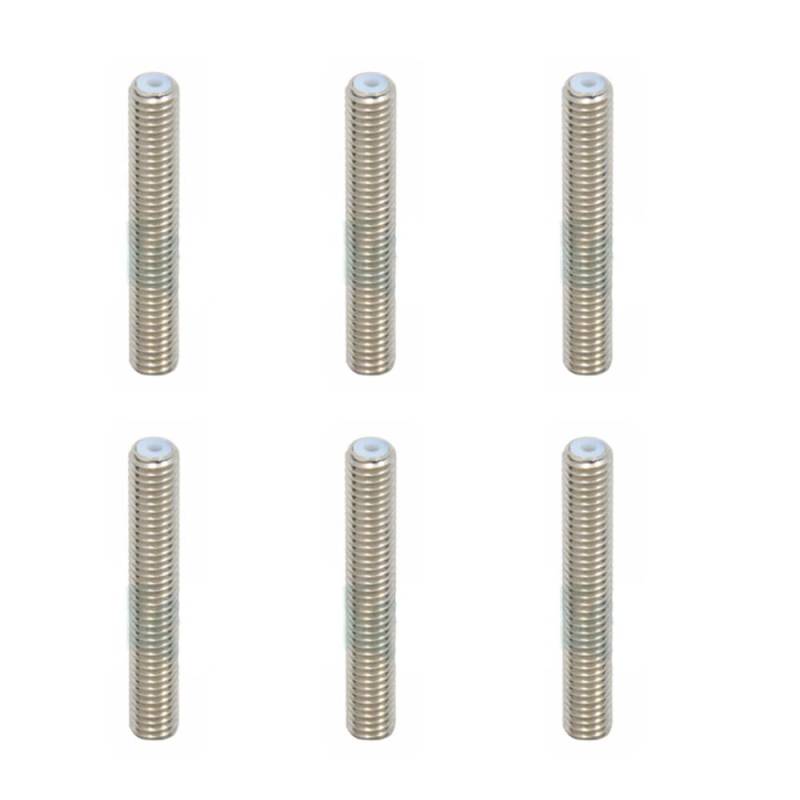 Düsenhals, M6 x 30 mm, Edelstahl, PTFE-ausgekleideter Hotend-Hals-Schlauch für MK8-3D-Drucker, 6 Stück von TopHomer