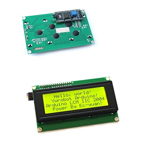 IC/I2C 2004 20x4 Zeichen LCD Modul Display, Serielles LED Display Modul, LCD-Modul Gelb-Grün Hintergrundbeleuchtung von TopHomer