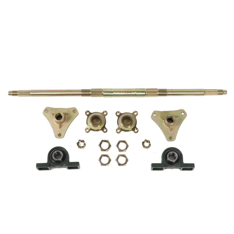 24 Zoll Hinterachswellen Kit, Metall Anti Impact Naben, Befestigungshalterungen, Flansche Set für 50–150 Cc ATVs, Quads, Drift Trikes, Komplettes Kit mit Breiter Anwendung von Topiky