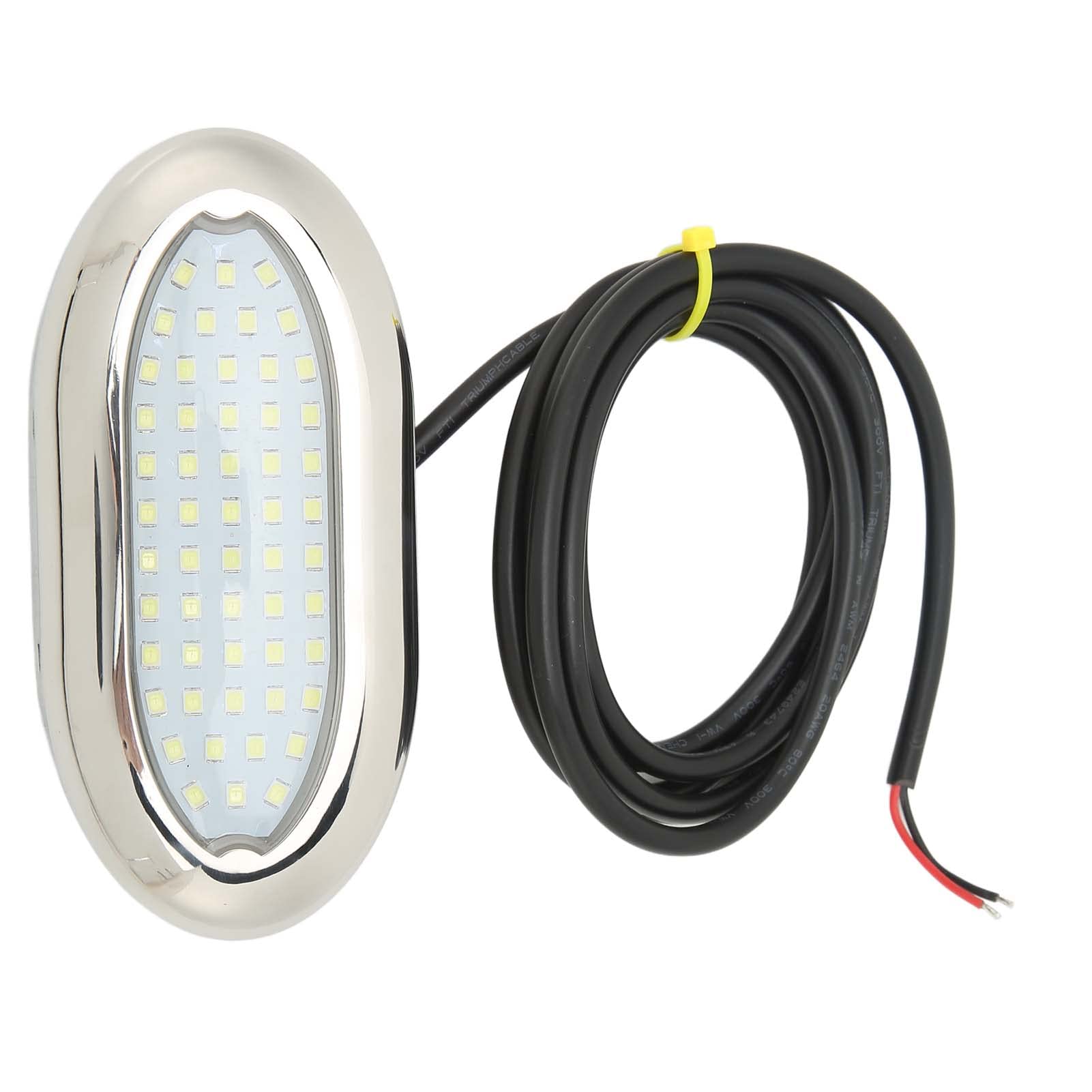 Led Unterwasser Boots Leuchten, 3,2 W 12V IP68 Wasserdichte Innen Leuchten Deck mit Freundlicher Genehmigung, 54 Led Yacht Rückleuchten für Caravan Wohnmobil Badezimmer Flur (Weißes Licht) von Topiky