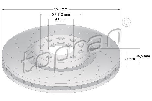 Bremsscheibe Vorderachse Topran 110 310 von Topran
