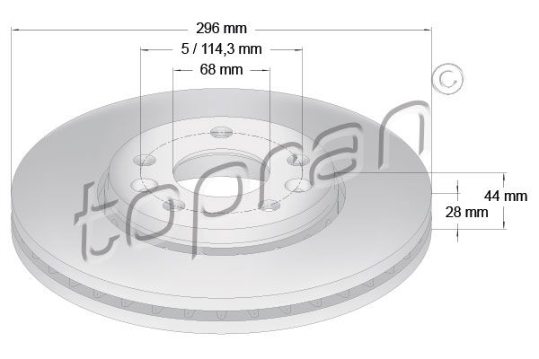 Bremsscheibe Vorderachse Topran 208 752 von Topran