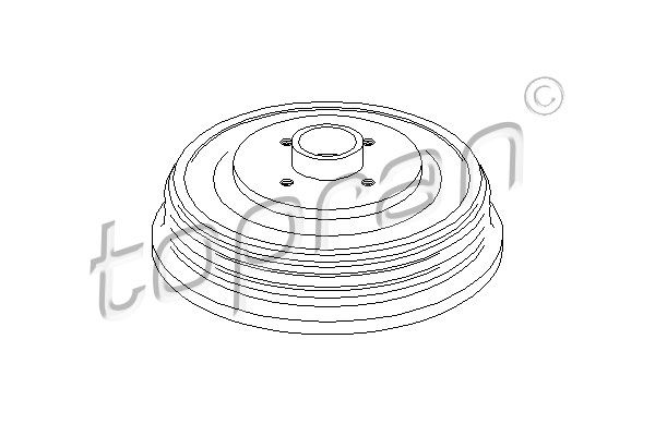Bremstrommel Hinterachse Topran 112 138 von Topran