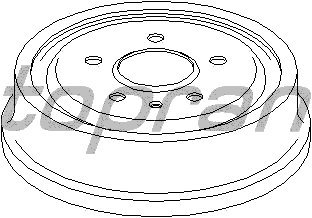 TOPRAN Bremstrommel, 206 050 (2 Stück) von Topran