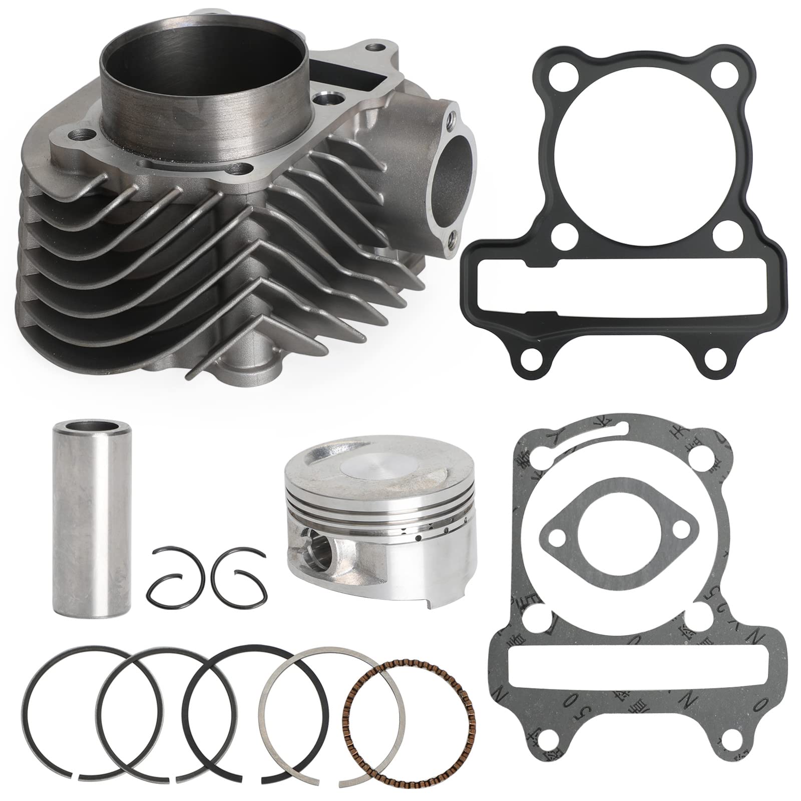 Topteng 170cc 180cc 61mm Big Bore Cylinder Piston Kit passend für GY6 150cc TAOTAO SUNL ROKETA von Topteng