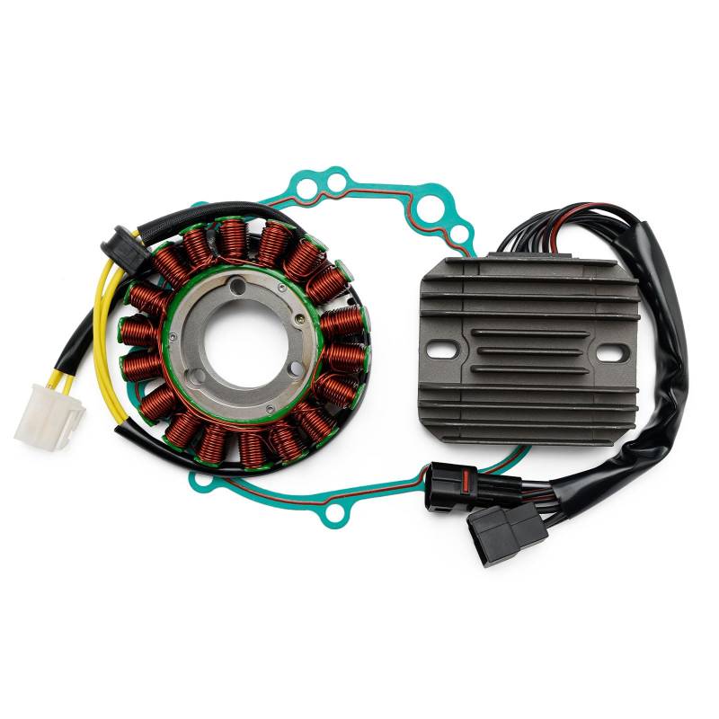 Topteng 18 spule Magneto Stator Kit, Regulator Magneto Stator Coil Dichtungssatz, Magneto Generator Statorspule Bausatz, passend für Suzuki GSXR 600/750 2006-2007 von Topteng